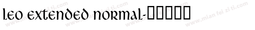 Leo Extended Normal字体转换